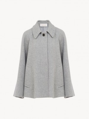 Abrigos Chloe Corta Cape Grises | CHE-SR13804