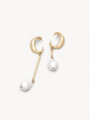 Aretes Chloe Darcey Baroque Dorados Blancos | CHE-SR14402