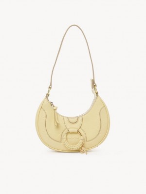Bolsa De Hombro Chloe Hana Half Moon Amarillos | CHE-SR14661