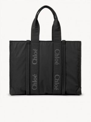 Bolsa De Hombro Chloe Large Woody Negros | CHE-SR13430