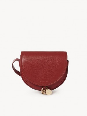 Bolsa De Hombro Chloe Mara Small Saddle Rojos | CHE-SR14602