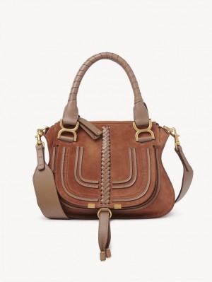 Bolsa De Hombro Chloe Marcie Small Double Carry Marrom | CHE-SR13440