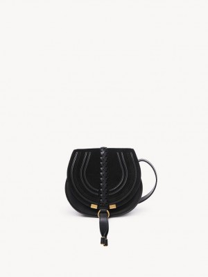 Bolsa De Hombro Chloe Marcie Small Saddle Negros | CHE-SR13413