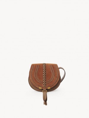 Bolsa De Hombro Chloe Marcie Small Saddle Marrom | CHE-SR13414