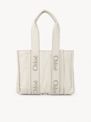 Bolsa De Hombro Chloe Medium Woody Blancos | CHE-SR13410