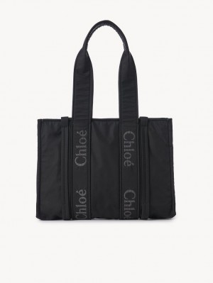 Bolsa De Hombro Chloe Medium Woody Negros | CHE-SR13428