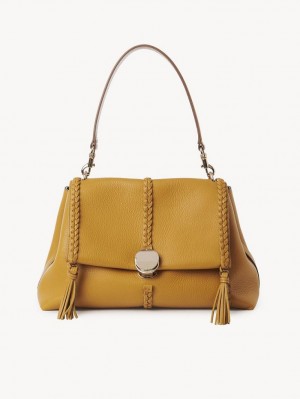 Bolsa De Hombro Chloe Penelope Medium Soft Dorados | CHE-SR13444