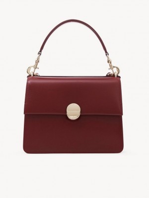 Bolsa De Hombro Chloe Penelope Medium Top Handle Rojos Oscuro | CHE-SR13447
