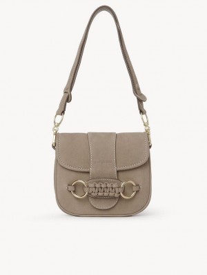 Bolsa De Hombro Chloe Saddie Satchel Grises | CHE-SR14666