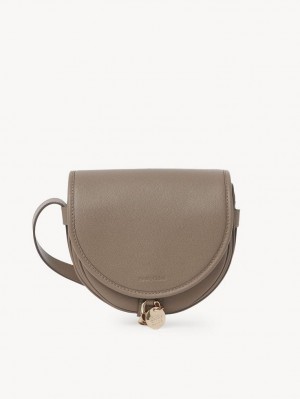 Bolsa De Hombro Chloe Small Mara Saddle Grises | CHE-SR14627