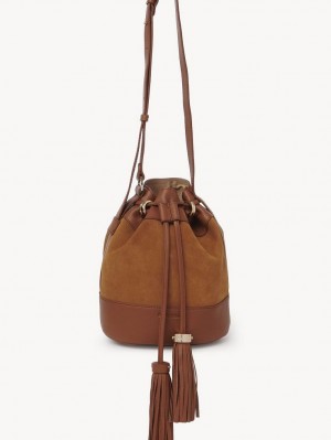 Bolsa De Hombro Chloe Vicki Bucket Marrom | CHE-SR14622