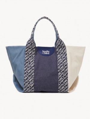 Bolso Tote Chloe Laetizia Azul Rey Azul Marino | CHE-SR14705