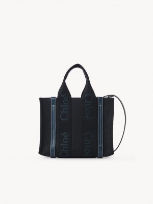 Bolso Tote Chloe Small Woody Negros Verdes | CHE-SR13317