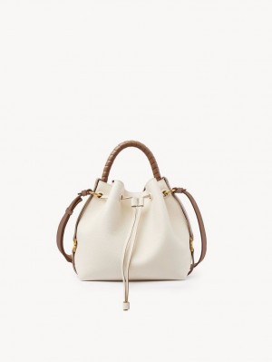 Bolsos Cruzados Chloe Marcie Bucket Blancos | CHE-SR13615