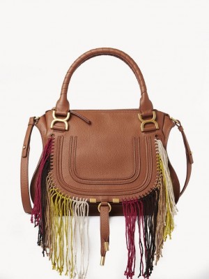 Bolsos Cruzados Chloe Marcie Double Carry Marrom | CHE-SR13472