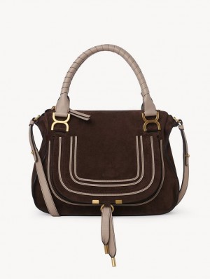 Bolsos Cruzados Chloe Marcie Double Carry Marrom | CHE-SR13505