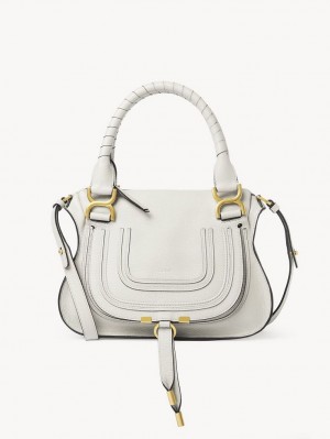 Bolsos Cruzados Chloe Marcie Small Double Carry Blancos | CHE-SR13550