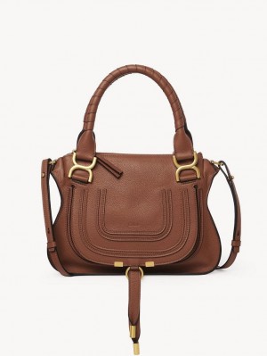 Bolsos Cruzados Chloe Marcie Small Double Carry Marrom | CHE-SR13620