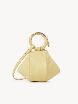 Bolsos Mini Chloe Hana Wristlet Amarillos | CHE-SR14773