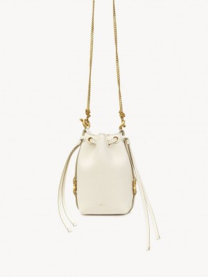 Bolsos Mini Chloe Marcie Bucket Blancos | CHE-SR13717