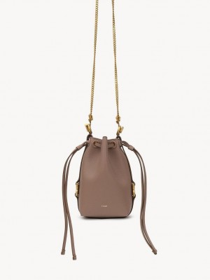 Bolsos Mini Chloe Marcie Bucket Marrom | CHE-SR13716