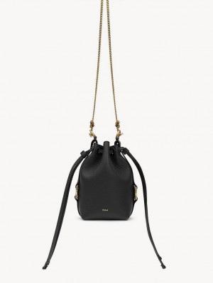 Bolsos Mini Chloe Marcie Bucket Negros | CHE-SR13718