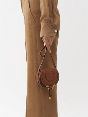 Bolsos Mini Chloe Marcie Nano Saddle Marrom | CHE-SR13684