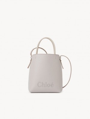 Bolsos Mini Chloe Sense Tote Grises | CHE-SR13734