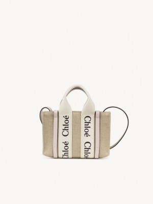 Bolsos Mini Chloe Woody Tote 3 Rosas | CHE-SR13691