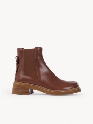 Botas Chloe Bonni Planos Chelsea Marrom | CHE-SR14866
