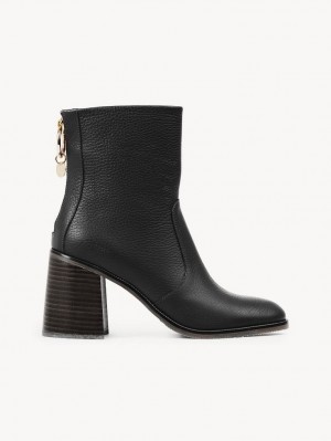Botines Chloe Aryel Tacón Negros | CHE-SR14857