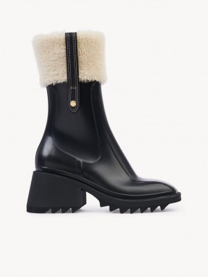 Botines Chloe Betty Ankle Rain Negros | CHE-SR14217