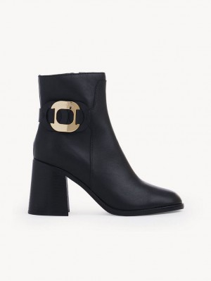 Botines Chloe Chany Tacón Negros | CHE-SR14867