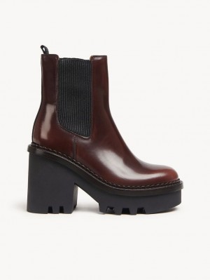 Botines Chloe Owena Tacón Marrom | CHE-SR14211