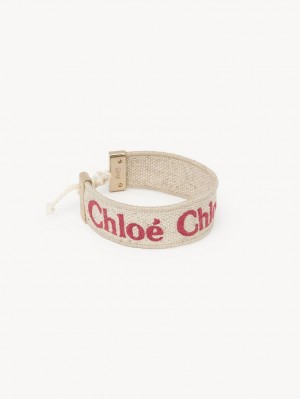 Brazaletes Chloe Woody Beige Rosas | CHE-SR14445