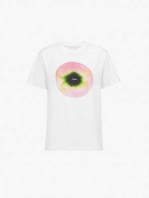 Camisas Chloe Estampados Blancos Rosas | CHE-SR13868