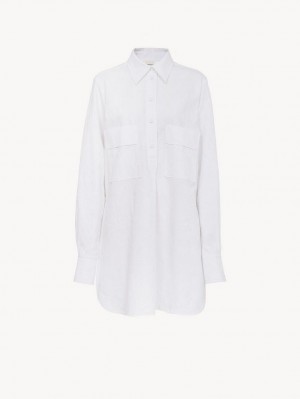 Camisas Chloe Oversized Blancos | CHE-SR13893