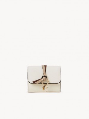Carteras Pequeñas Chloe Alphabet Small Tri-fold Blancos | CHE-SR14288