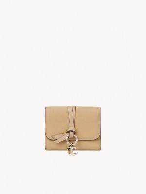 Carteras Pequeñas Chloe Alphabet Small Tri-fold Marrom | CHE-SR14292