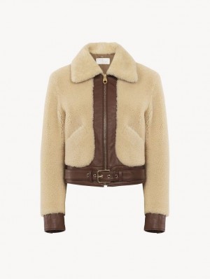 Chamarras Chloe Corta Blouson Blancos | CHE-SR13801