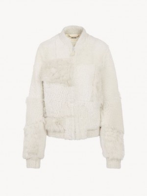Chamarras Chloe Corta Blouson Blancos | CHE-SR13823