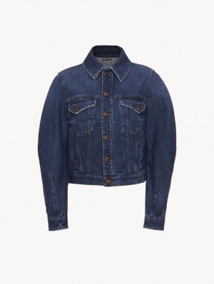 Chamarras Chloe Taal Boxy Denim Azules | CHE-SR13798
