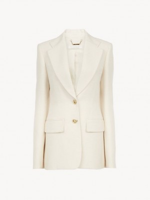 Chamarras Chloe Two-button Tailored Blancos | CHE-SR13775