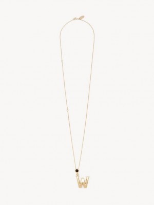 Collares Chloe Alphabet With Pendant Dorados | CHE-SR14333