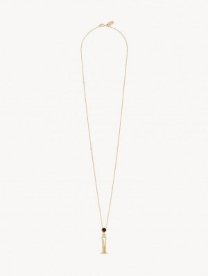 Collares Chloe Alphabet With Pendant Dorados | CHE-SR14347