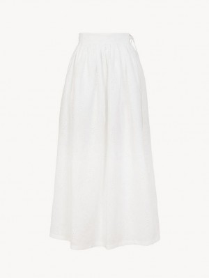 Falda Chloe X Eres Paloma Long Wrap Blancos | CHE-SR14081