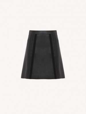 Leather Chloe Mini Skirt Negros | CHE-SR14120