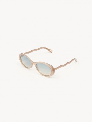 Lentes de Sol Chloe Zelie Marrom Beige | CHE-SR14553