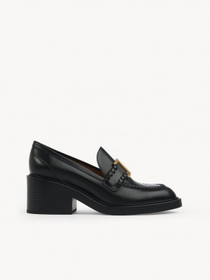 Loafer Chloe Marcie Tacón Negros | CHE-SR14244