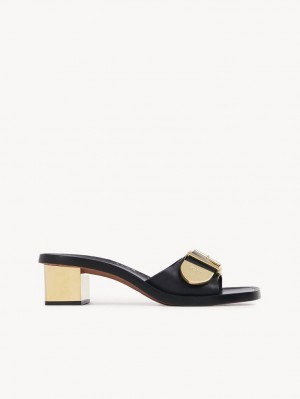 Mule Chloe Rebecca High-heel Negros | CHE-SR14139